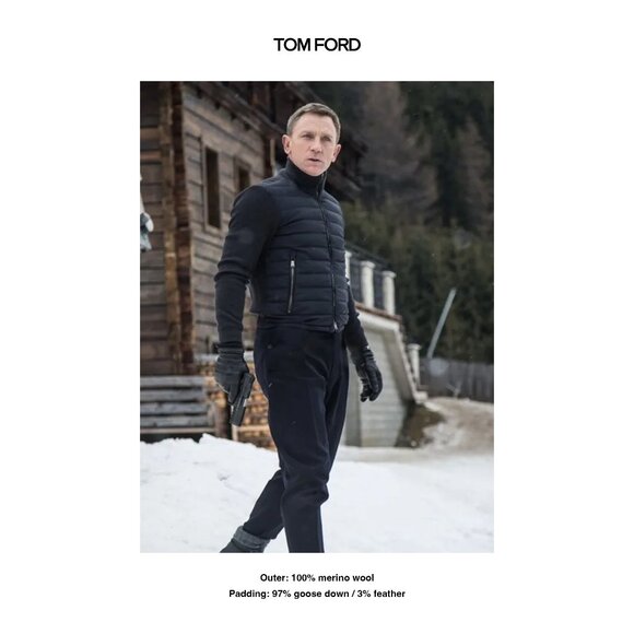 TOM FORD James Bond Spectre Quilted Down Jacket Navy Size 52 - Picture 3 of 13